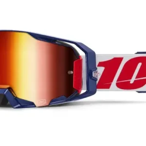 Motokrosové brýle 100% ARmatic Mach Z s červeným plexi Vysoce Kvalitní