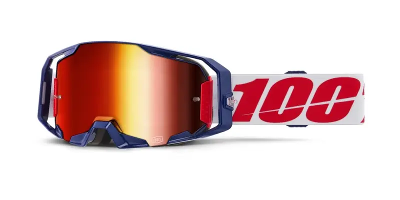 Motokrosové brýle 100% ARmatic Mach Z s červeným plexi Vysoce Kvalitní
