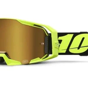 Motokrosové brýle 100% ARmatic Neon Yellow se zlatým true plexi Oblíbený