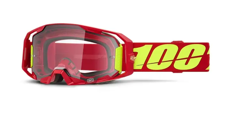 Ihned K Objednání Motokrosové brýle 100% ARmatic červené s čirým plexi