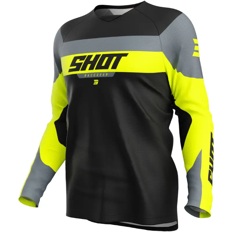 Dětský motokrosový dres Shot Draw League fluo žlutý Rychlé Dodání