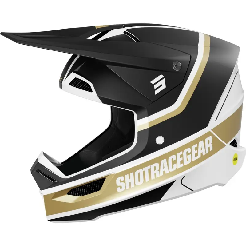 Motokrosová helma Shot Race Mythic matná černo-zlatá Cenově Výhodný