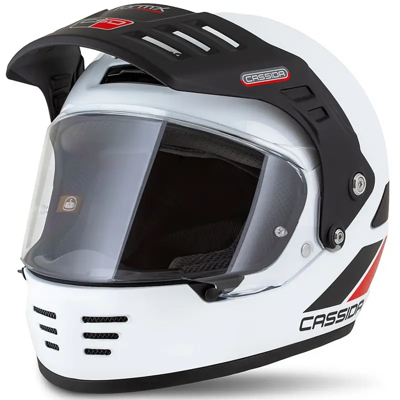 Enduro helma Cassida FormX FlatOut bílo-černo-červená Horká Nabídka