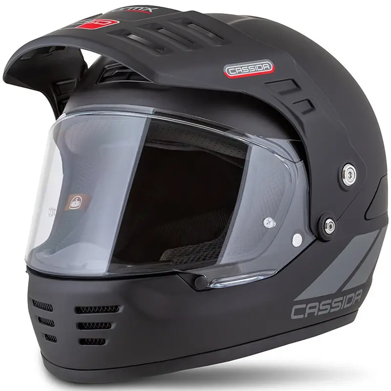 Enduro helma Cassida FormX FlatOut matná černo-tmavo šedá Super Cena