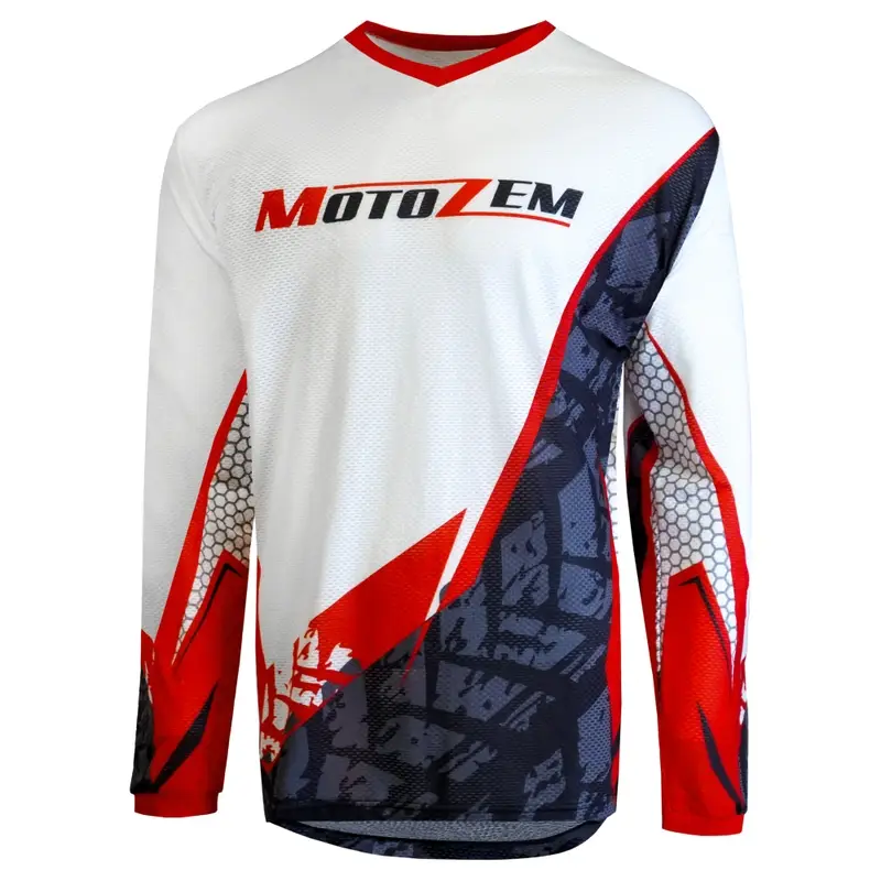 Motokrosový dres MotoZem Ground MX bílo-černo-červený Jen Po Omezenou Doba