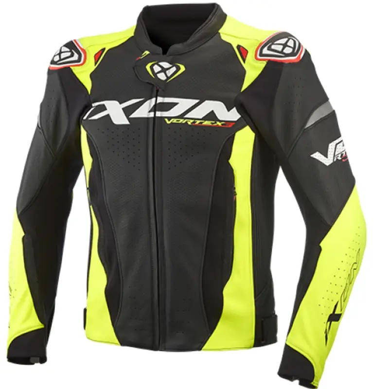 Koupit Online Kožená bunda na motorku IXON Vortex 3 černo-fluo žlutá