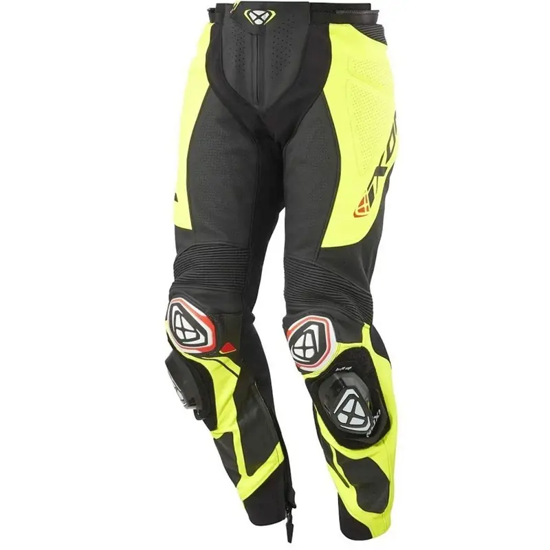 Hit Sezóny Kožené kalhoty na motorku IXON Vortex 3 černo-fluo žluté