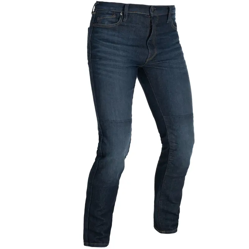 Akce Džíny na motorku Oxford Original Approved AAA Straight Jeans seprané modré