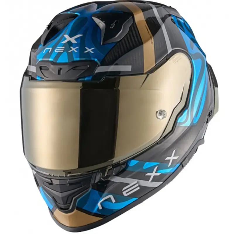 Integrální helma na motorku Nexx X.R3R Swirl tyrkysová Hit Sezóny