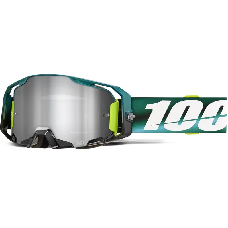 Pouze Dnes Motokrosové brýle 100% ARmatic Polarity se stříbrným plexi