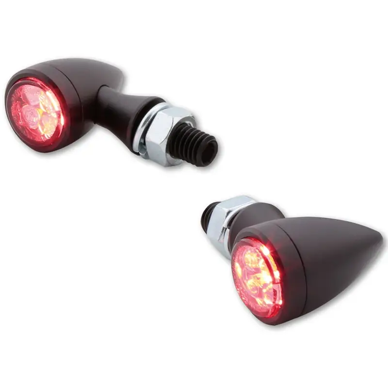 Blinkry na motorku Highsider Smart Sixteen Bullet LED 3v1 kouřově šedé Ověřený