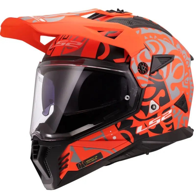 Výprodej Enduro helma na motorku LS2 MX702 Pioneer II Rangi oranžová