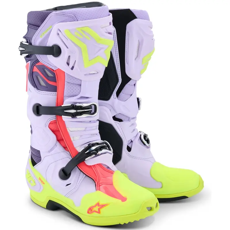 Nejlepší Cena Boty na motorku Alpinestars Tech 10 Supervented fialovo-fluo žluto-růžové