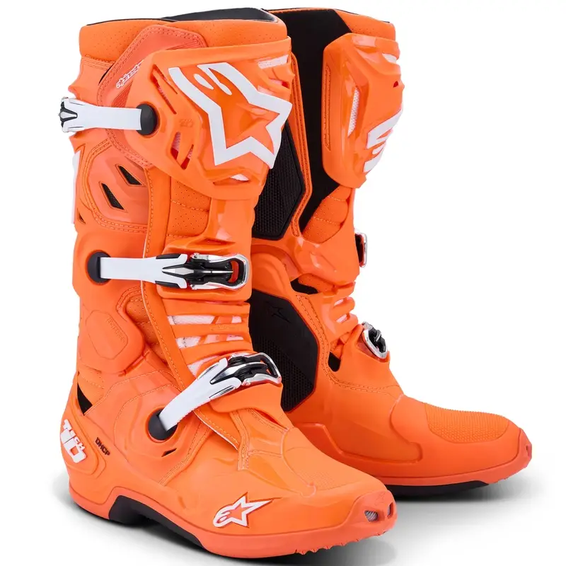 Značkový Boty na motorku Alpinestars Tech 10 Supervented fluo oranžovo-černo-bílé