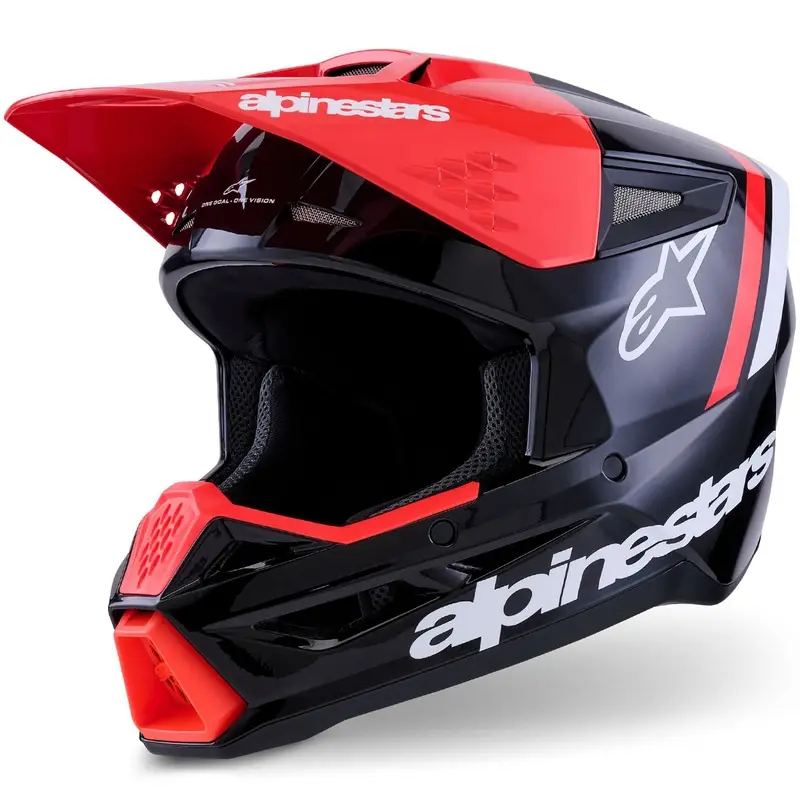 Nakupujte Hned Motokrosová přilba Alpinestars S-M3 Radium černo-fluo červeno-bílá