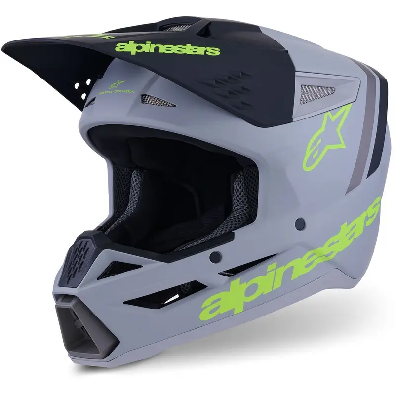 Motokrosová přilba Alpinestars S-M3 Radium matná šedo-fluo žluto-černá Objednat Nyní