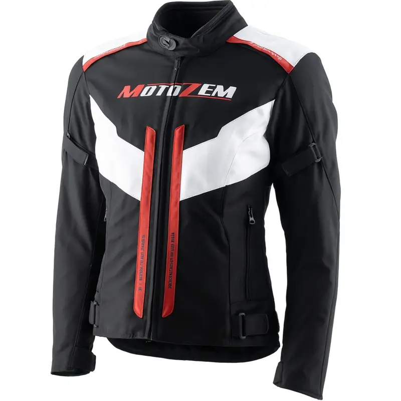 Dámská bunda na motorku Motozem Team 2 černo-bílá Novinka