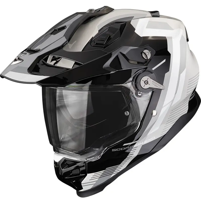 Hit Sezóny Enduro helma na motorku Scorpion ADF-9000 Air Patrol černo-stříbrná
