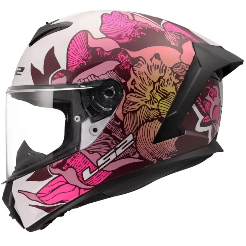 Zlevněný Integrální helma na motorku LS2 FF820 Rapid III Poppies II lesklá bílo-růžová