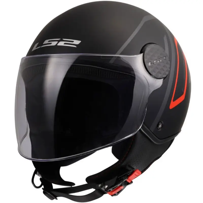 Otevřená přilba na motorku LS2 OF558 Sphere Lux II Minimum černo-červená Bezpečná Platba