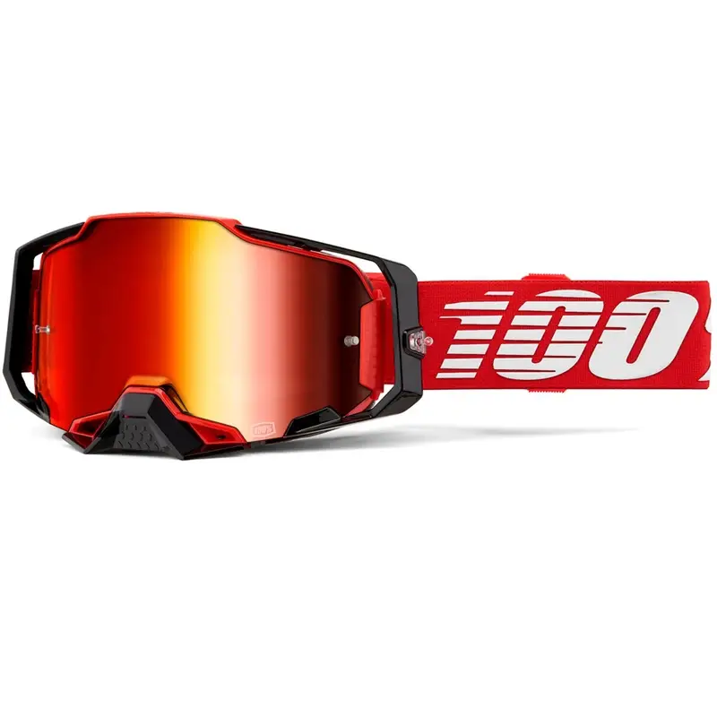 Výprodej Motokrosové brýle 100% Armega Red s červeným plexi