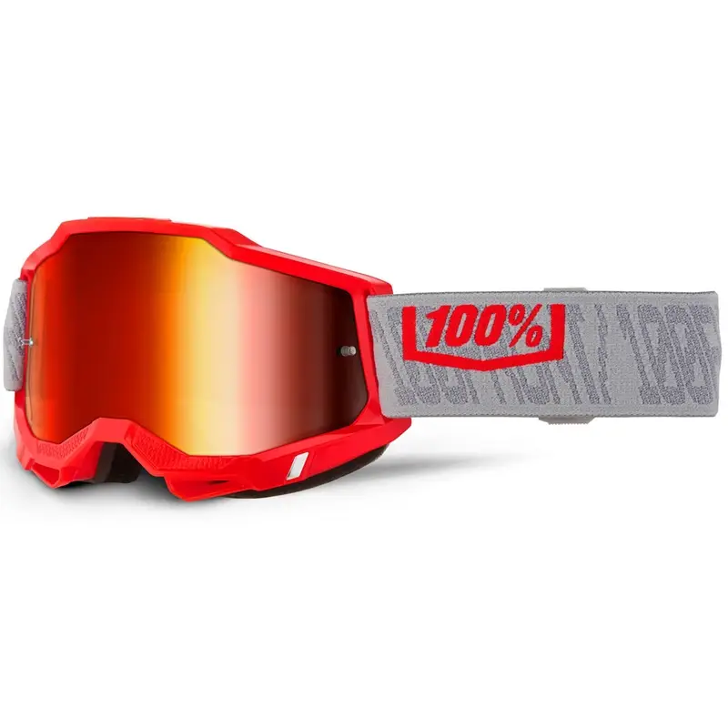 Originální Motokrosové brýle 100% ACCURI 2 Gatorback s červeným plexi
