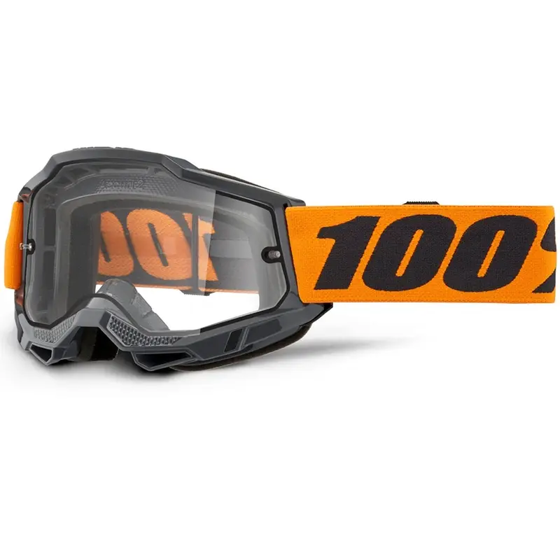 Značkový Motokrosové brýle 100% ACCURI 2 Enduro oranžové s dvojitým čirým plexi