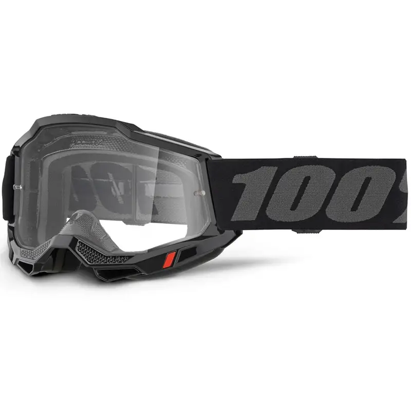 Akční Cena Motokrosové brýle 100% ACCURI 2 OTG černé s čirým plexi