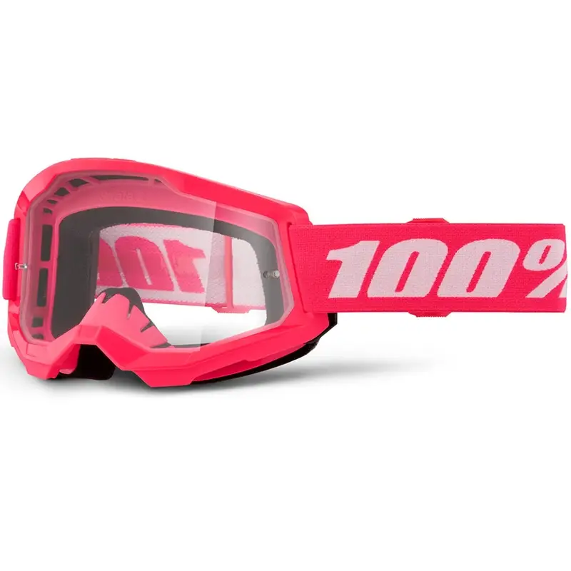 Motokrosové brýle 100% STRATA 2 NEW růžové s čirým plexi Zlevněný
