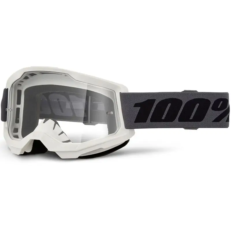 Speciální Cena Motokrosové brýle 100% STRATA 2 NEW šedé s čirým plexi