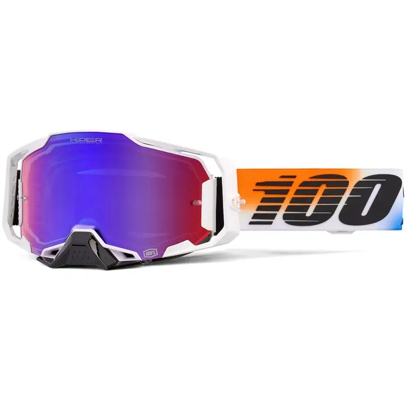 Motokrosové brýle 100% ARMEGA HIPER UNITED s červeno-modrým plexi HIPER Hit Sezóny