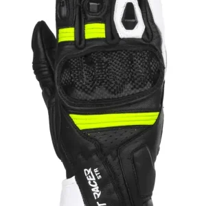Dámské rukavice na motorku Street Racer STR černo-fluo žluté Super Cena