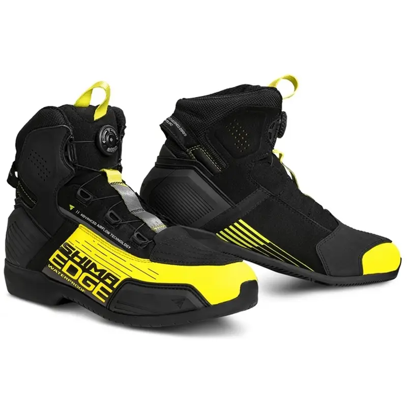 Boty na motorku Shima Edge WP černo-fluo žluté Expresní Doručení