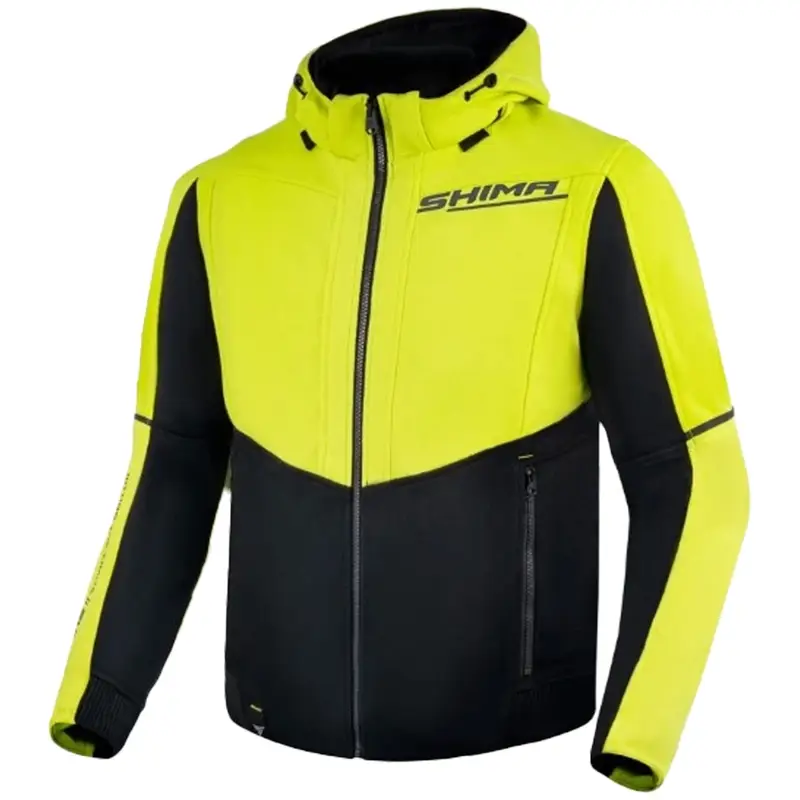 Zlevněný Mikina na motorku Shima Daybreaker černo-fluo žlutá