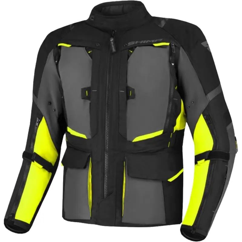Bunda na motorku Shima Hero 2.0 černo-šedo-fluo žlutá Levný