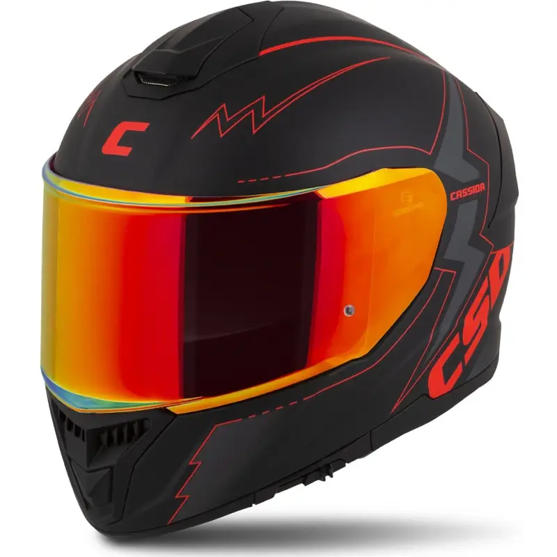 Integrální přilba na motorku Cassida Integral GT 2.1 Flash černo-červeno-šedá Odeslání Ihned