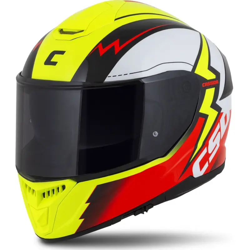 Integrální přilba na motorku Cassida Integral GT 2.1 Flash fluo žluto-červeno-černo-bílá Jen Po Omezenou Doba