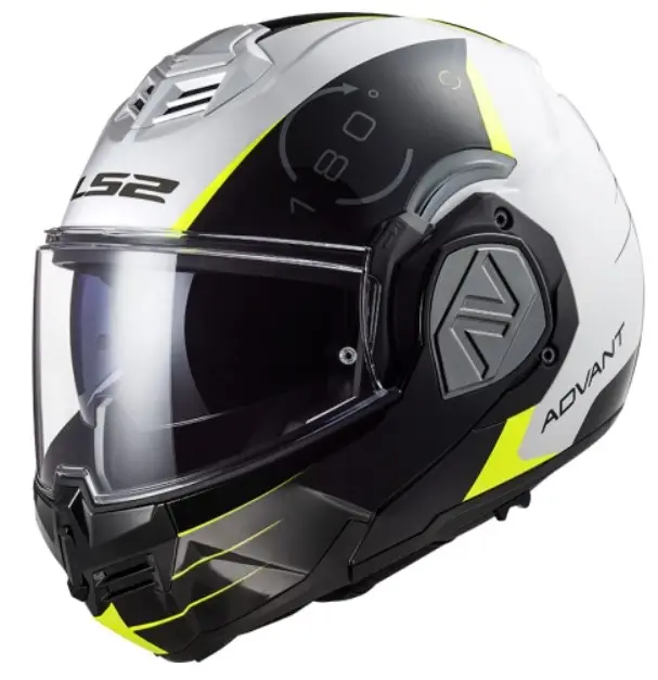 Cenová Bomba Překlápěcí přilba na motorku LS2 FF906 Advant Codex 06 černo-bílo-fluo žlutá