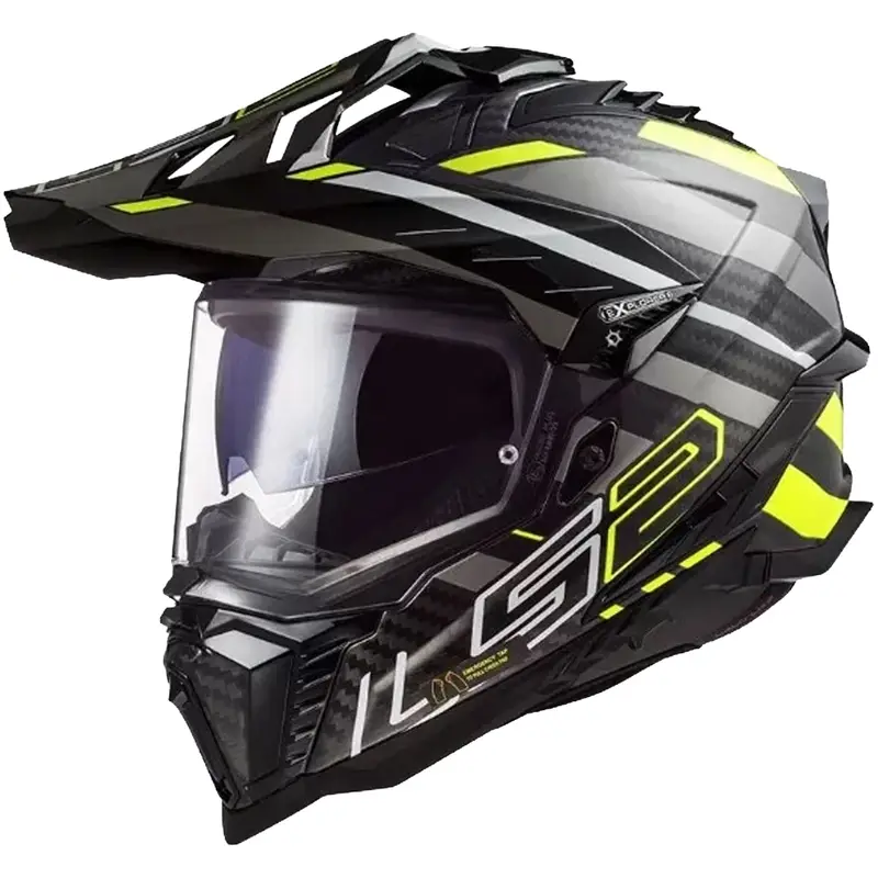 Enduro přilba LS2 MX701 Explorer C Edge 06 černo-šedo-fluo žlutá Značkový