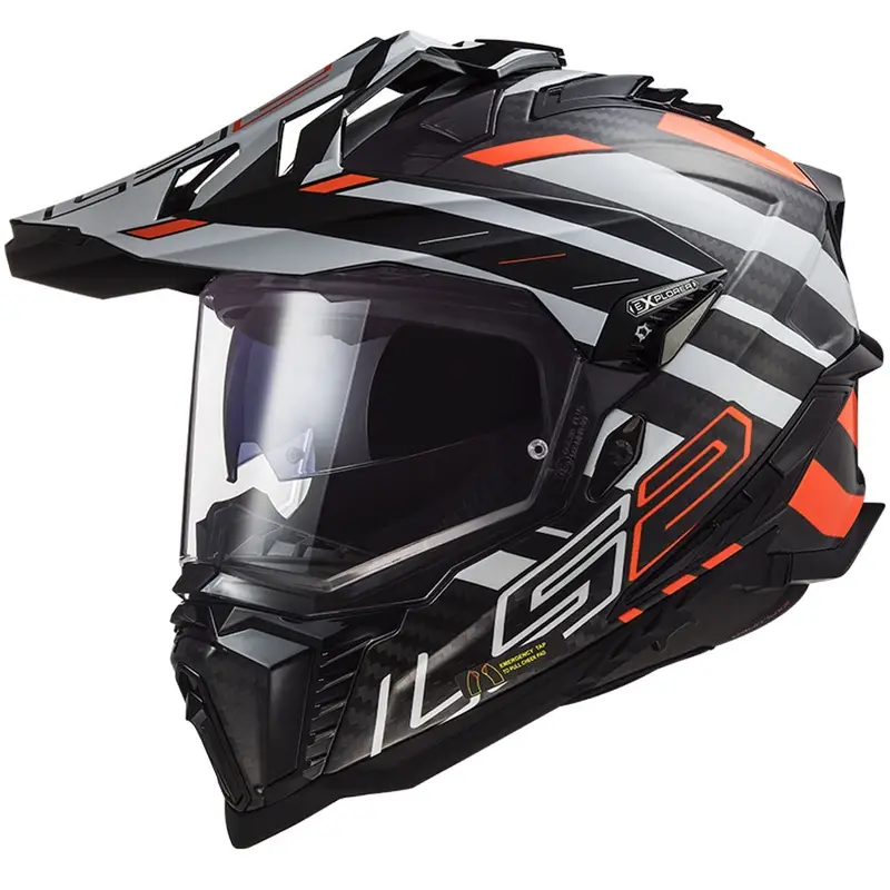 Enduro přilba LS2 MX701 Explorer C Edge 06 černo-šedo-fluo oranžová Nakupujte Hned