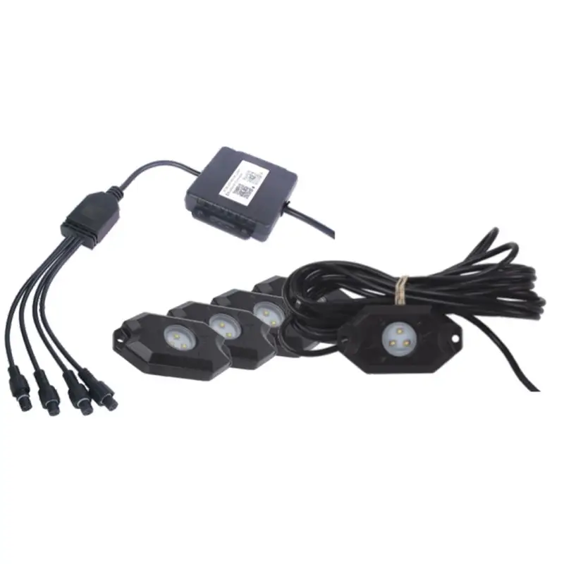 Barevné LED podsvícení podvozku SHARK LED LIGHT, RGB, MULTI-COLOR, BLUETOOTH CONTROL, 4 PCS SET Hit Sezóny