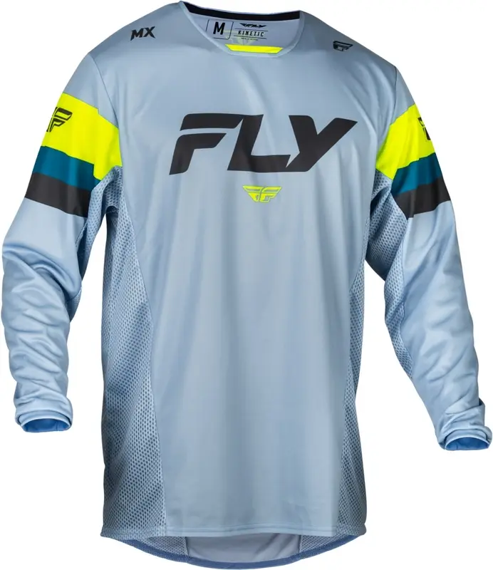 Motokrosový dres FLY Racing Kinetic Prix šedo-fluo žlutý Akce