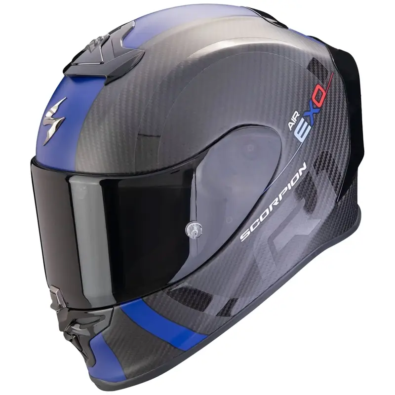 Cenově Výhodný Integrální přilba Scorpion EXO-R1 EVO CARBON AIR MG matná černo-modrá