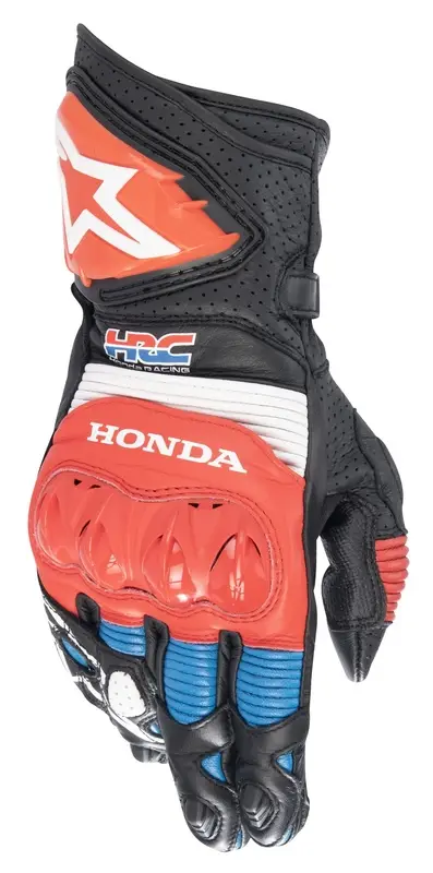 Finální Výprodej Rukavice na motorku Alpinestars GP PRO R 3 Honda černo-červeno fluo-modro-bílé