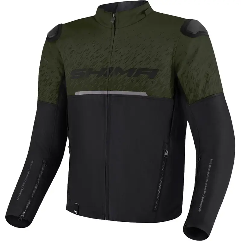 Bunda na motorku Shima Drift khaki-černá Nízká Cena