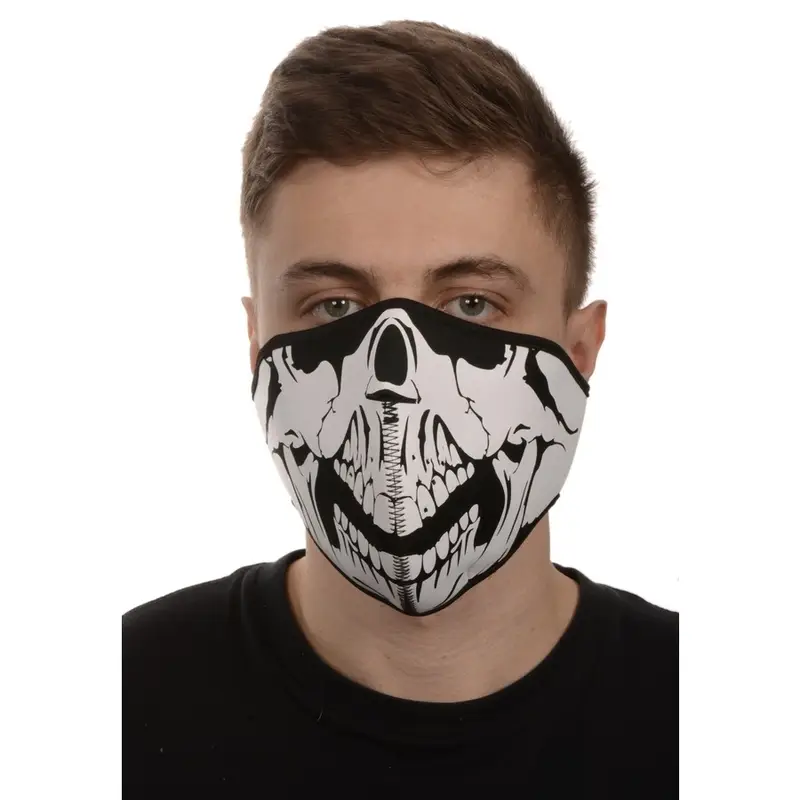 Maska na obličej Emerze Skull černo-bílá Oblíbený