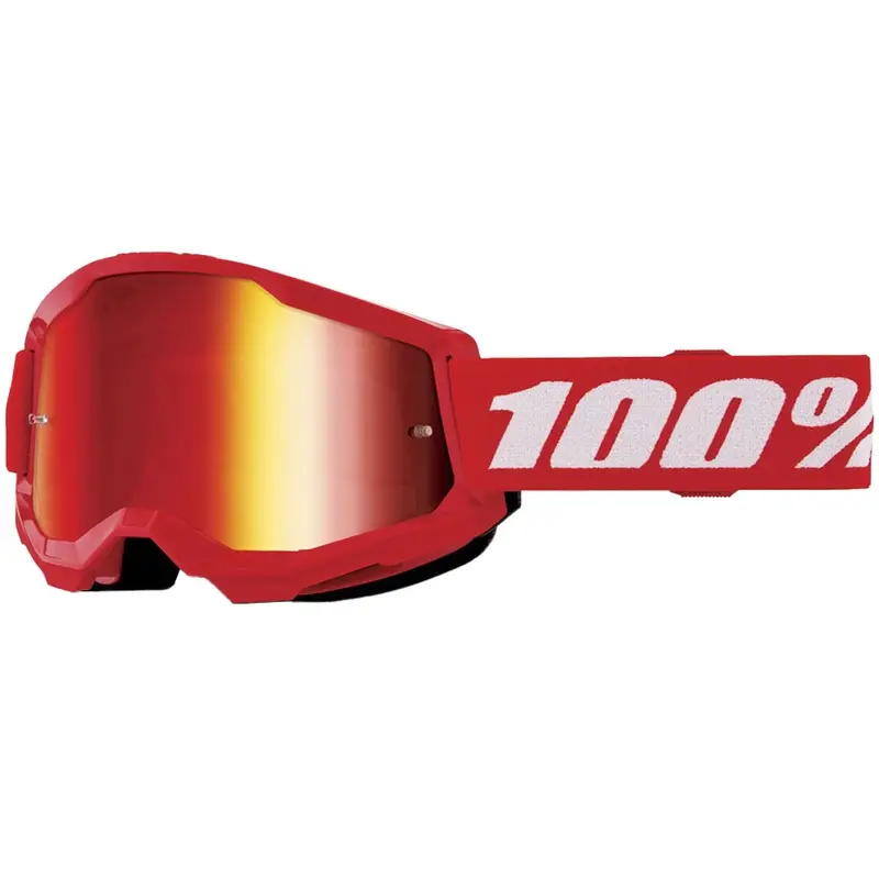 Dětské motokrosové brýle 100% STRATA 2 červené červené plexi Must-Have