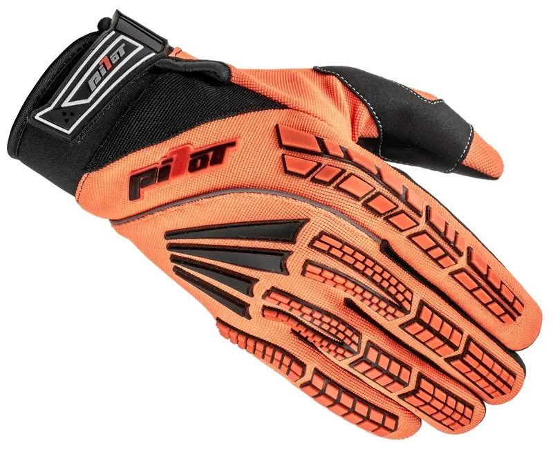 Motokrosové rukavice Pilot Pioneer fluo oranžovo-černé Originální