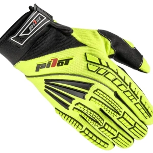 Novinka Dětské motokrosové rukavice Pilot Pioneer fluo žluto-černo-červené