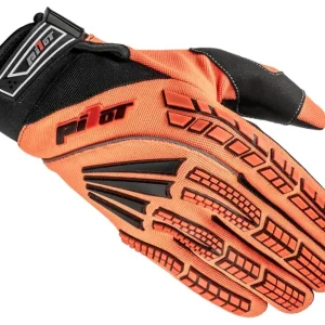 Dětské motokrosové rukavice Pilot Pioneer fluo oranžovo-černé Sleva